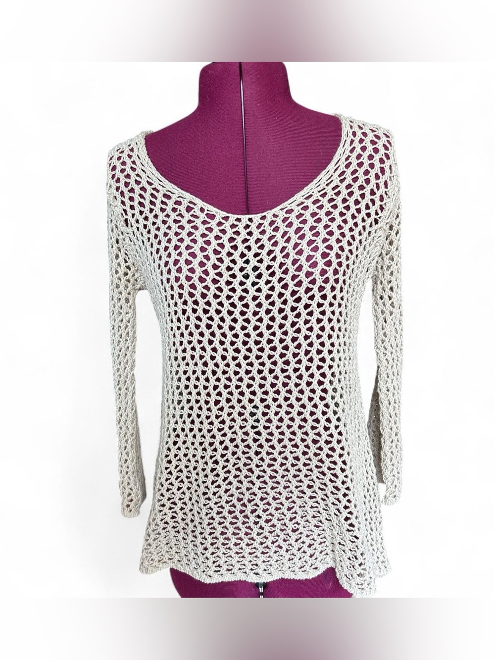 Wooden Ships crochet-style sweater